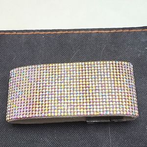 Sparkling magnetic closure bracelet.